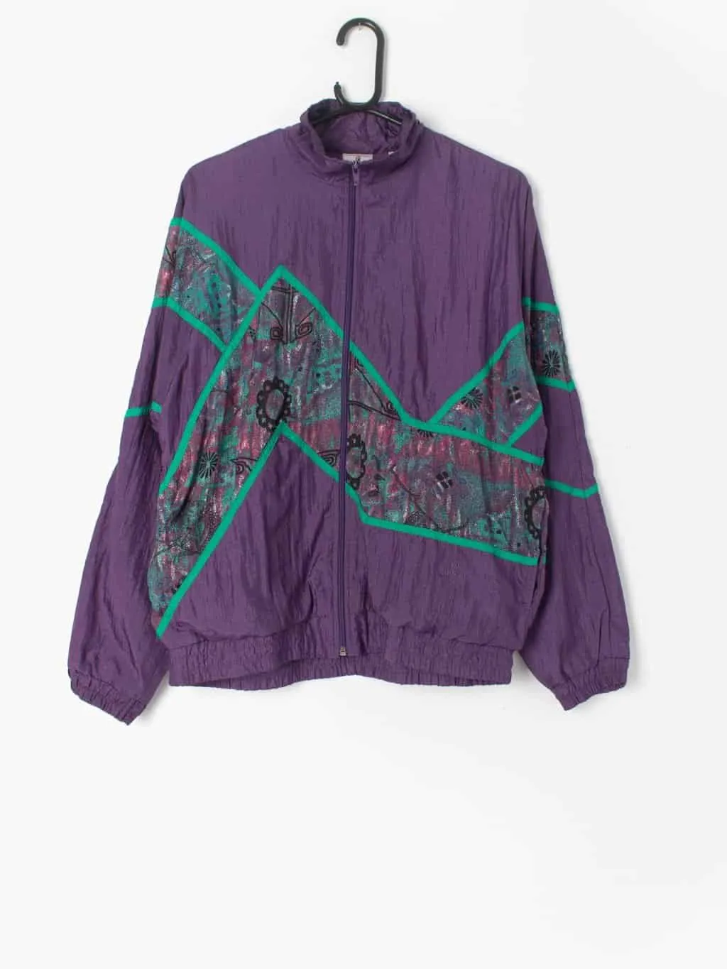 90s vintage womens purple shell jacket USA Olympic Apparel – Medium