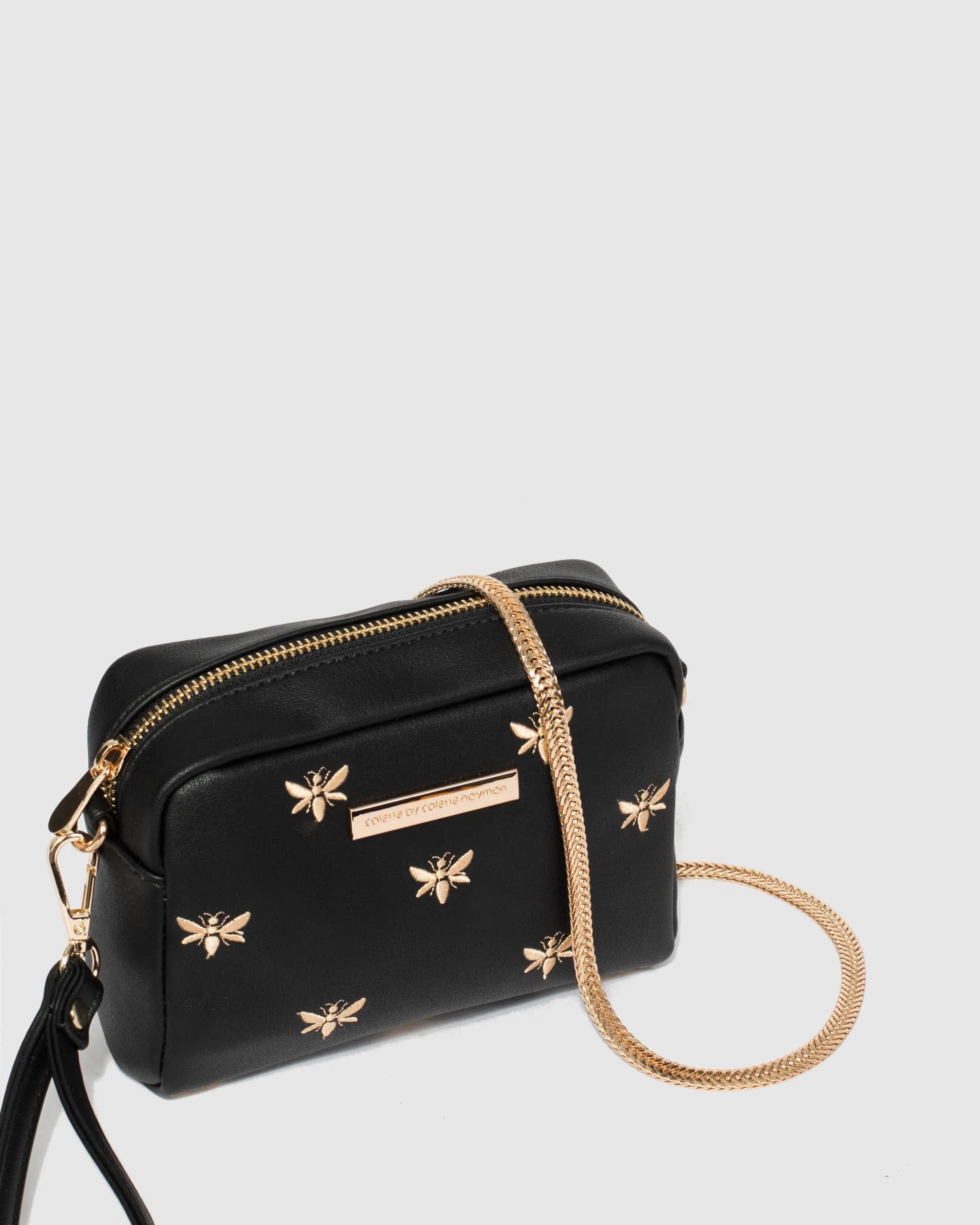 Black Suri Bee Crossbody Bag