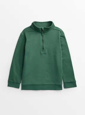 Buy Green Quarter Zip Sweatshirt 12 years | Jumpers and hoodies | Tu