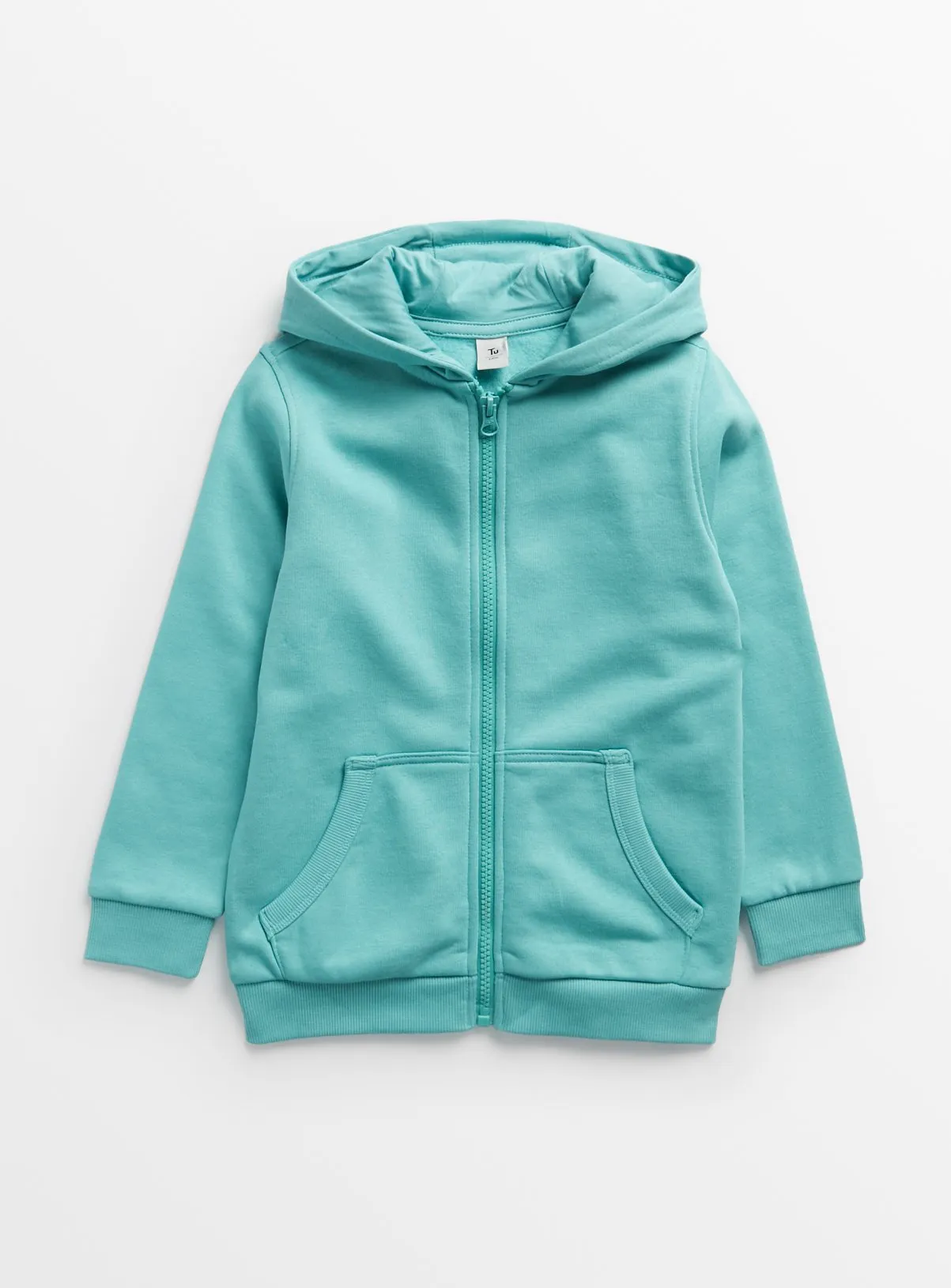 Buy Turquoise Zip-Through Hoodie 8 years | Jumpers and hoodies | Tu