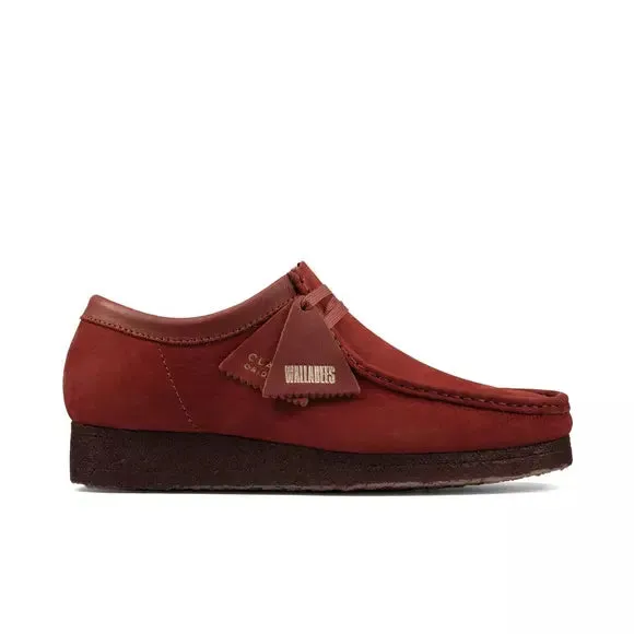 Clark’s WALLABEE BOOT LOW NUBUCK Men’s BURGUNDY