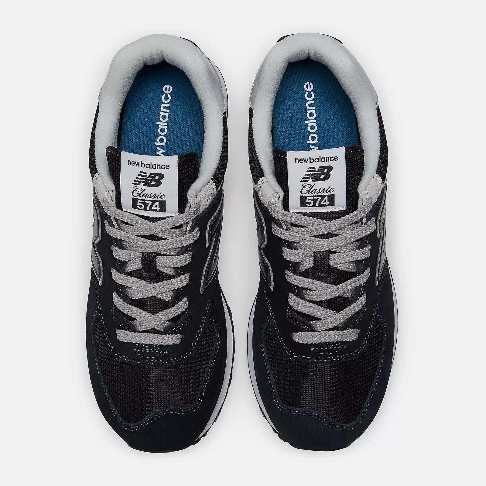  Classic 574 Black with White Core Lifestyle Sneaker  
