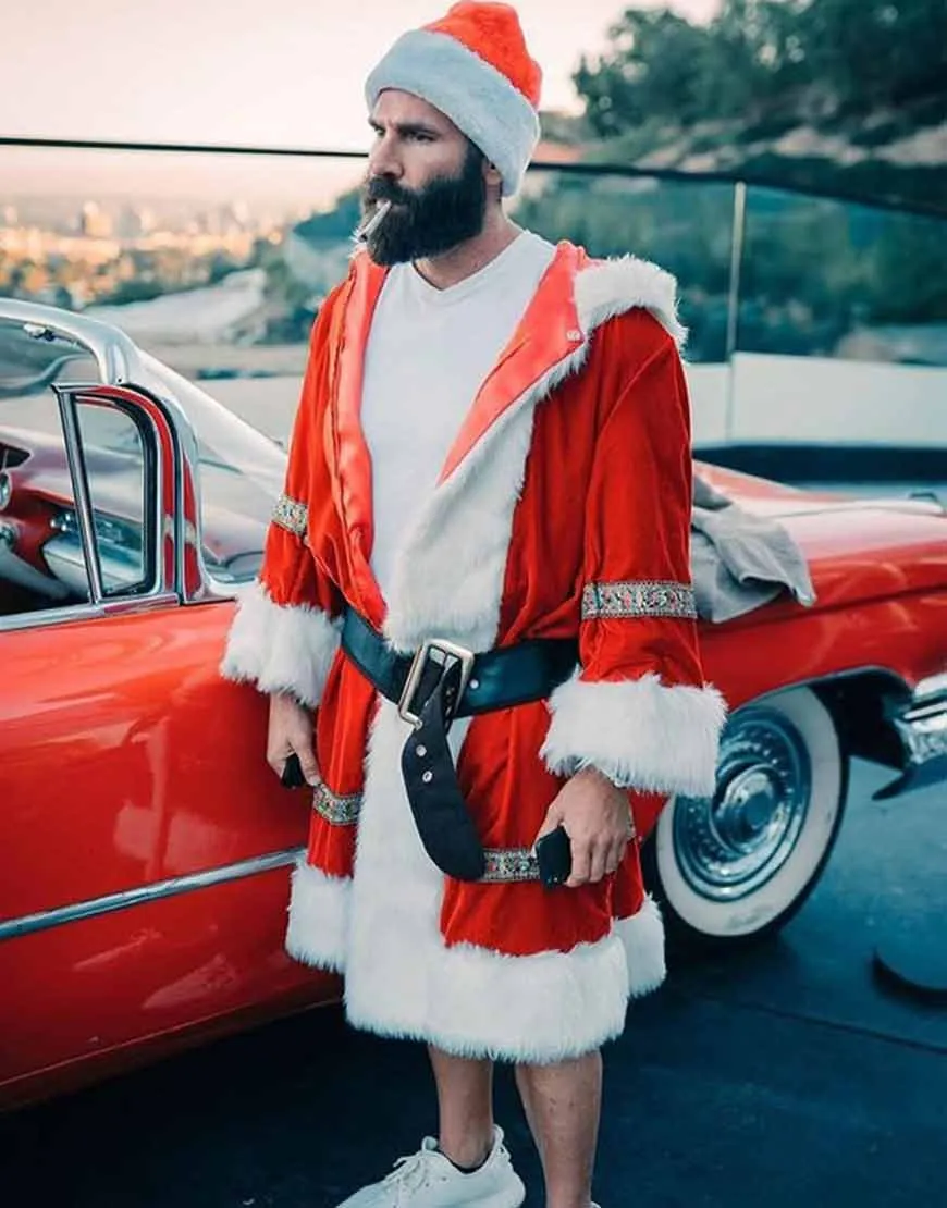 Dan Bilzerian Santa Claus Coat | Christmas Red Coat | Ujackets.com