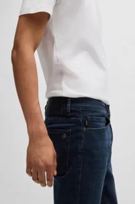 Delaware Slim-fit jeans in blue-black denim