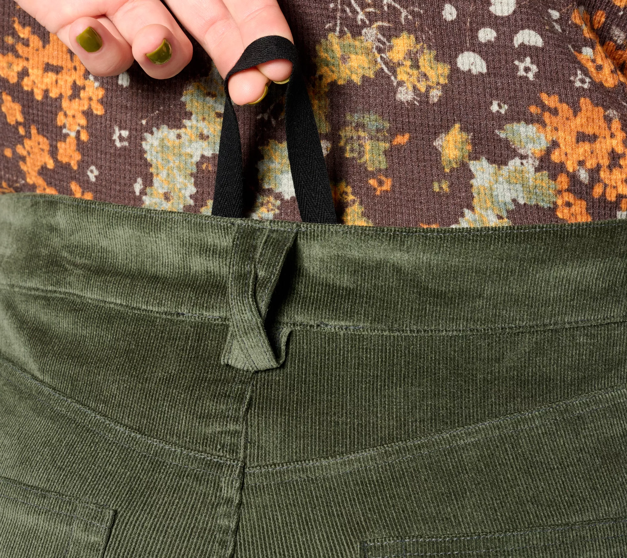 Denim & Co. Adaptive Slim Straight Corduroy Pant