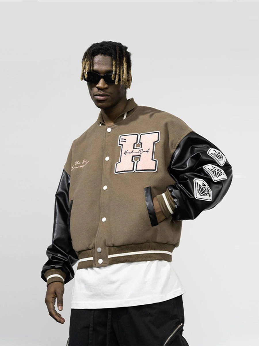 Harsh And Cruel New Century Embroidered Varsity Jacket
