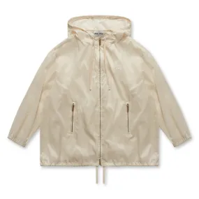 Miu Miu  Women'S Technical Silk Blouson Jacket Avorio 