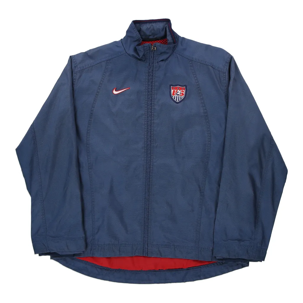 Nike Jacket - Large Blue Polyester