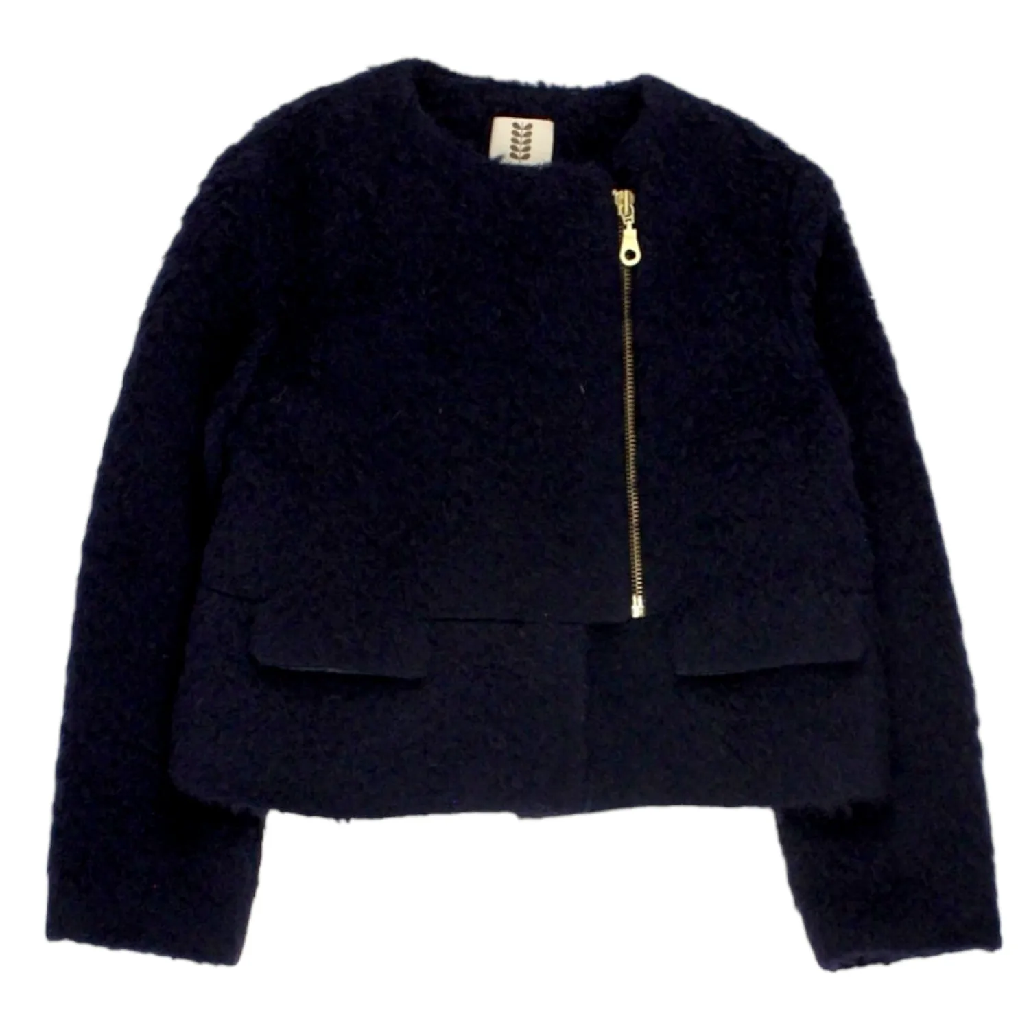 Orla Kiely Navy Biker Style Jacket