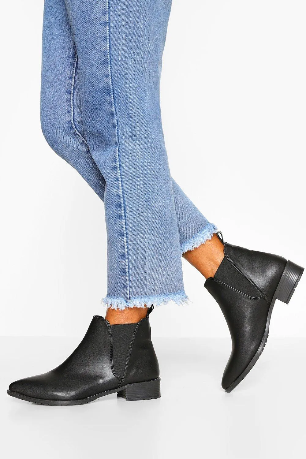 Pointed Flat Chelsea Boot
