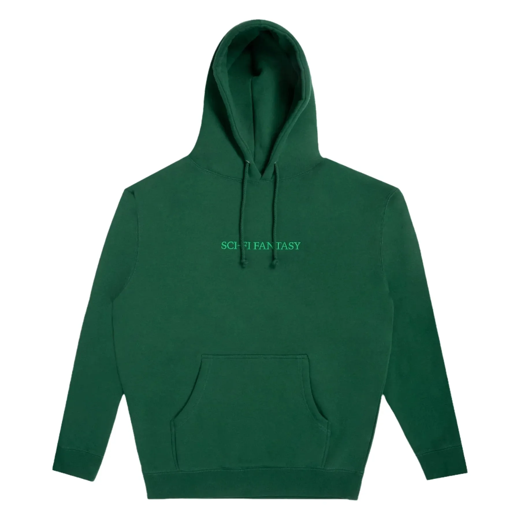 SCI-FI FANTASY LOGO HOOD // DARK GREEN