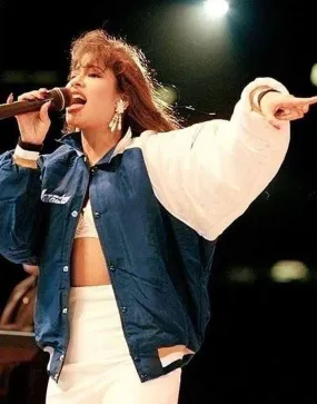 Selena Quintanilla Blue Bomber Jacket | Ujackets.com - 45% OFF