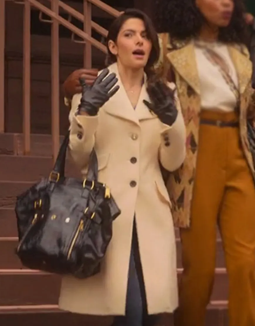 Sex/Life 2021 Sarah Shahi Coat | Billie Connelly Beige Coat | Ujackets