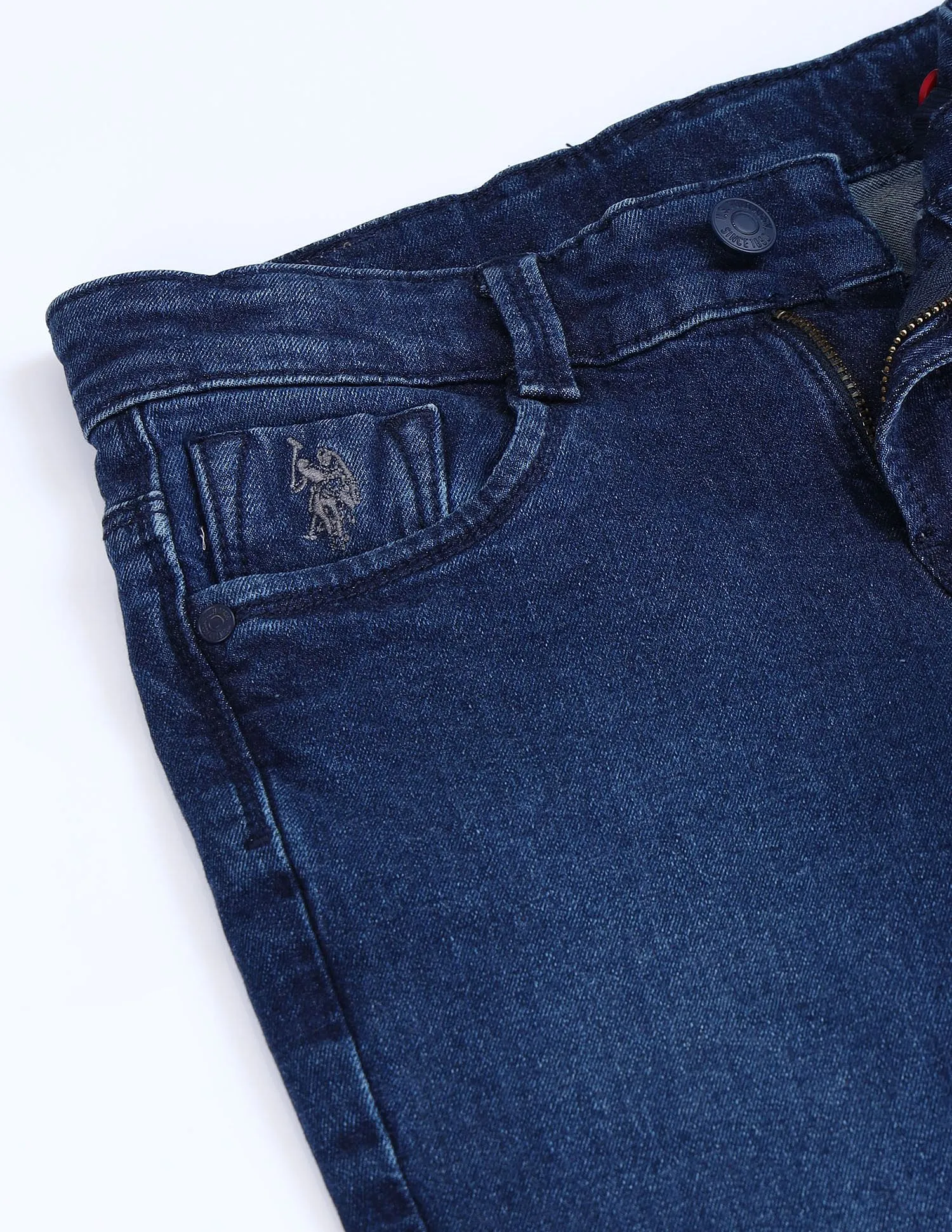 U.S. Polo Assn. Kids Slim Fit Stone Washed Jeans