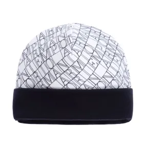 White Cotton Logo Baby Hat