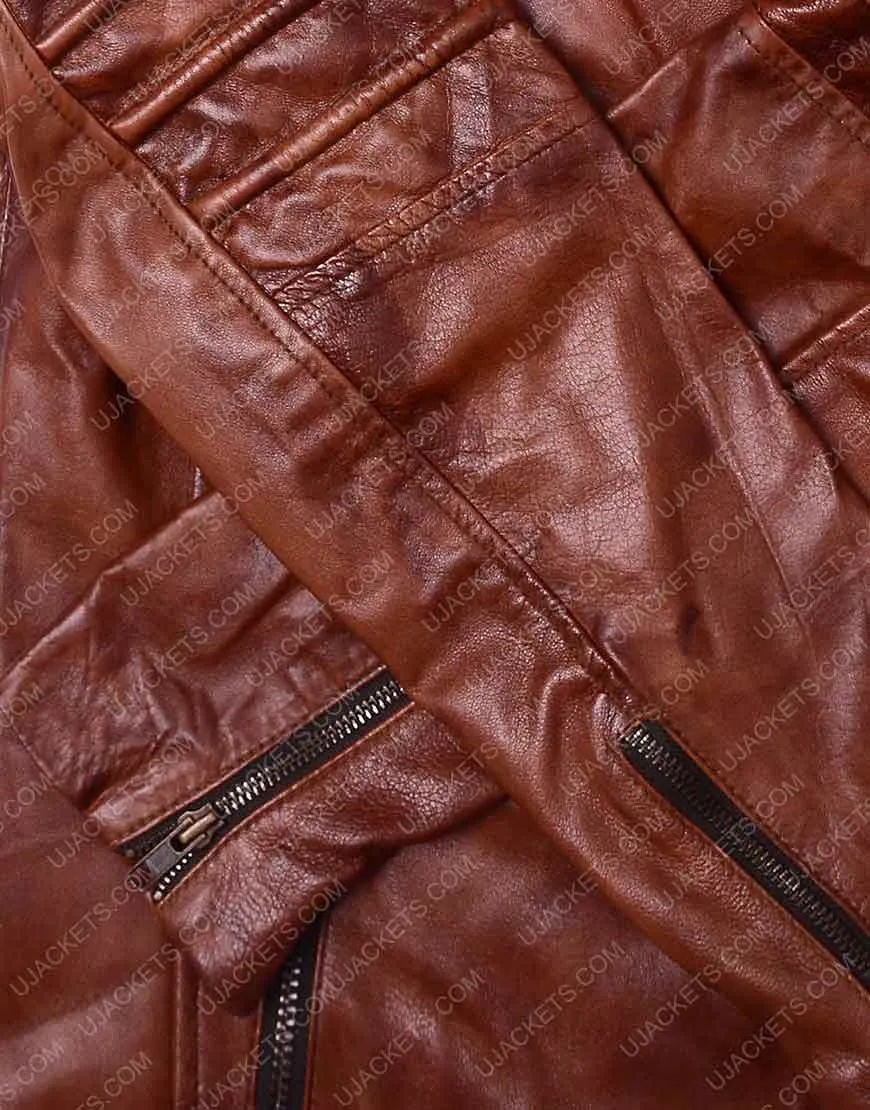 Women Tan Brown Leather Jacket for Sale - Ujackets