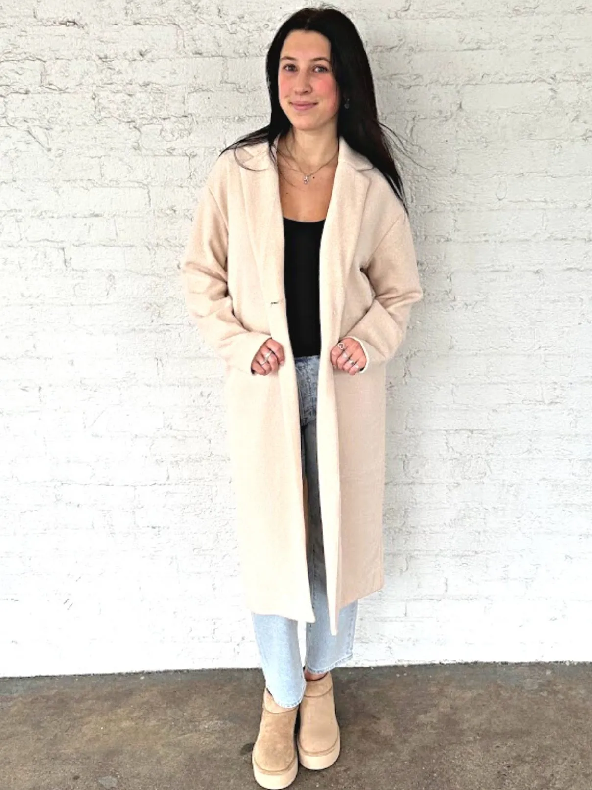 Z Supply Mason Knit Coat in Lt Oatmeal Heather
